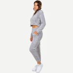 Soft Faux Fur Fleece Zip Up Cropped Hoodie Jogger Set.

- Faux Fur Lined Hoodie With Drawstrings
- Pockets on Both Hoodie and Joggers
- Elastic Waist Band and Leg
- 92% Polyester / 8% Spandex