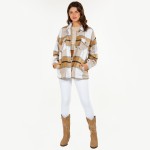 Wholesale soft Knit Oversized Button Down Pocket Shacket Oversized Fit Button cu