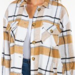 Wholesale soft Knit Oversized Button Down Pocket Shacket Oversized Fit Button cu