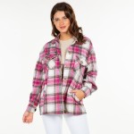 Wholesale soft Knit Oversized Button Down Pocket Shacket Oversized Fit Button cu