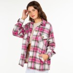 Wholesale soft Knit Oversized Button Down Pocket Shacket Oversized Fit Button cu
