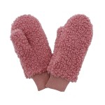 Wholesale do Everything Love Solid Sherpa Mittens One Fits Most Polyester