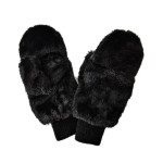 Wholesale do Everything Love Solid Convertible Faux Fur Mittens One Fits Most Po