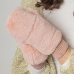 Wholesale do Everything Love Solid Convertible Faux Fur Mittens One Fits Most Po