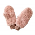 Wholesale do Everything Love Solid Convertible Faux Fur Mittens One Fits Most Po