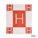 Wholesale super Soft Comfy Luxe H Print Knit Baby Blanket Extra Plush Cozy W L P