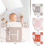 Wholesale super Soft Comfy Luxe H Print Knit Baby Blanket Extra Plush Cozy W L P