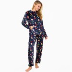 Wholesale super Soft Fleeced Christmas Gingerbread Man Print Pajama Set Inseam S