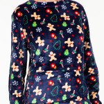 Wholesale super Soft Fleeced Christmas Gingerbread Man Print Pajama Set Inseam S