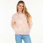 Wholesale knitted Sweater Daisy Print S M Fits US Women s M L Fits US Women s Po