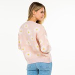Wholesale knitted Sweater Daisy Print S M Fits US Women s M L Fits US Women s Po