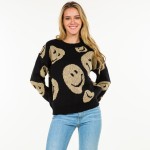 Wholesale knitted Smile Sweater S M Fits US Women s M L Fits US Women s Polyeste
