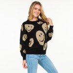 Wholesale knitted Smile Sweater S M Fits US Women s M L Fits US Women s Polyeste