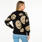 Wholesale knitted Smile Sweater S M Fits US Women s M L Fits US Women s Polyeste