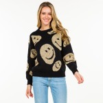Wholesale knitted Smile Sweater S M Fits US Women s M L Fits US Women s Polyeste