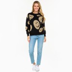 Wholesale knitted Smile Sweater S M Fits US Women s M L Fits US Women s Polyeste