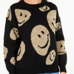 Wholesale knitted Smile Sweater S M Fits US Women s M L Fits US Women s Polyeste