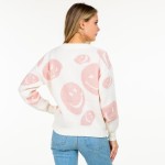 Wholesale knitted Smile Sweater S M Fits US Women s M L Fits US Women s Polyeste