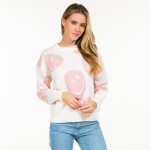 Wholesale knitted Smile Sweater S M Fits US Women s M L Fits US Women s Polyeste