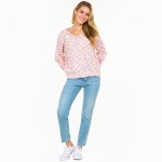 Wholesale knitted V Neck Confetti Sweater S M Fits US Women s M L Fits US Women