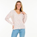 Wholesale knitted V Neck Confetti Sweater S M Fits US Women s M L Fits US Women