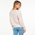 Wholesale knitted V Neck Confetti Sweater S M Fits US Women s M L Fits US Women