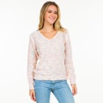 Wholesale knitted V Neck Confetti Sweater S M Fits US Women s M L Fits US Women