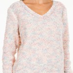 Wholesale knitted V Neck Confetti Sweater S M Fits US Women s M L Fits US Women