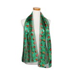 Wholesale christmas Present Printed Satin Scarf Polyester L W