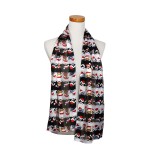 Wholesale christmas Dog Cat Printed Satin Scarf Polyester L W