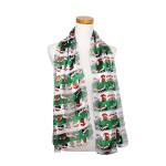 Wholesale christmas Dog Cat Printed Satin Scarf Polyester L W