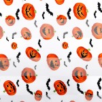 Wholesale halloween Jack O Lantern Bat Printed Satin Scarf Polyester L W