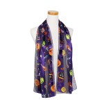 Halloween Candy Printed Satin Scarf

- 100% Polyester
- Approximately 58" L  x 13.5" W
