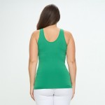 Wholesale lady s Plus V U Neckline Reversible Seamless Tank Shoulder Straps Back