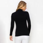 Wholesale women s Basic Seamless Mock Neck Long Sleeve Top Mock neck Seamless Lo