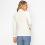 Wholesale women s Basic Seamless Mock Neck Long Sleeve Top Mock neck Seamless Lo