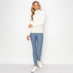 Wholesale women s Basic Seamless Mock Neck Long Sleeve Top Mock neck Seamless Lo