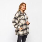 Wholesale heavy Weight Soft Knit Oversized Button Down Pocket Shacket Oversized