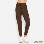 Wholesale stretch Peach Skin Cargo Pocket Jogger Pack Soft Brush Poly Fabric Fun