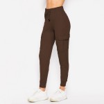 Wholesale stretch Peach Skin Cargo Pocket Jogger Pack Soft Brush Poly Fabric Fun