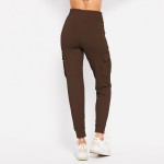 Wholesale stretch Peach Skin Cargo Pocket Jogger Pack Soft Brush Poly Fabric Fun
