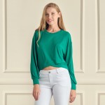 Wholesale women s Ribbed Galore Long Sleeve Top easy fit body closet Fall outerw