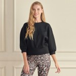 Wholesale women s Solid Cropped Scuba Sweatshirt Pack Simple casual Relaxed silh