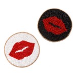 Seed Bead Kiss Coaster

- Approximately 4" Diameter