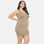 Wholesale women s Plus Seamless Tank Slip Dress o Sleeveless o Scoop neckline o