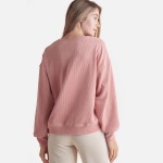 Wholesale women s Relaxed Ribbed Corduroy Long Sleeve Top Pack Relaxed Fit Cordu