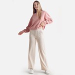 Wholesale women s Relaxed Ribbed Corduroy Long Sleeve Top Pack Relaxed Fit Cordu