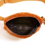 Wholesale cross Body Sherpa Belt Bag Full Zipper Closure One Main Body Pocket On