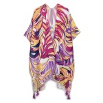 Wholesale do Everything Love Tropical Print Kimono One Fits Most Polyester