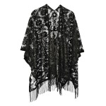 Wholesale do Everything Love Flower Lace Kimono Tassels One Fits Most Polyester